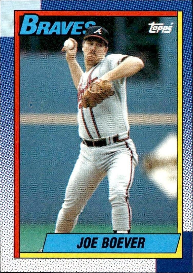 Joe Boever 1990 Topps #410 Baseball Trading Card - Front 1990 Topps Joe Boever #410 baseball trading card front