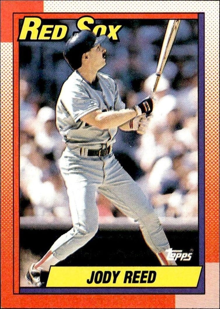 Jody Reed 1990 Topps #96 Baseball Trading Card - Front 1990 Topps Jody Reed #96 baseball trading card front