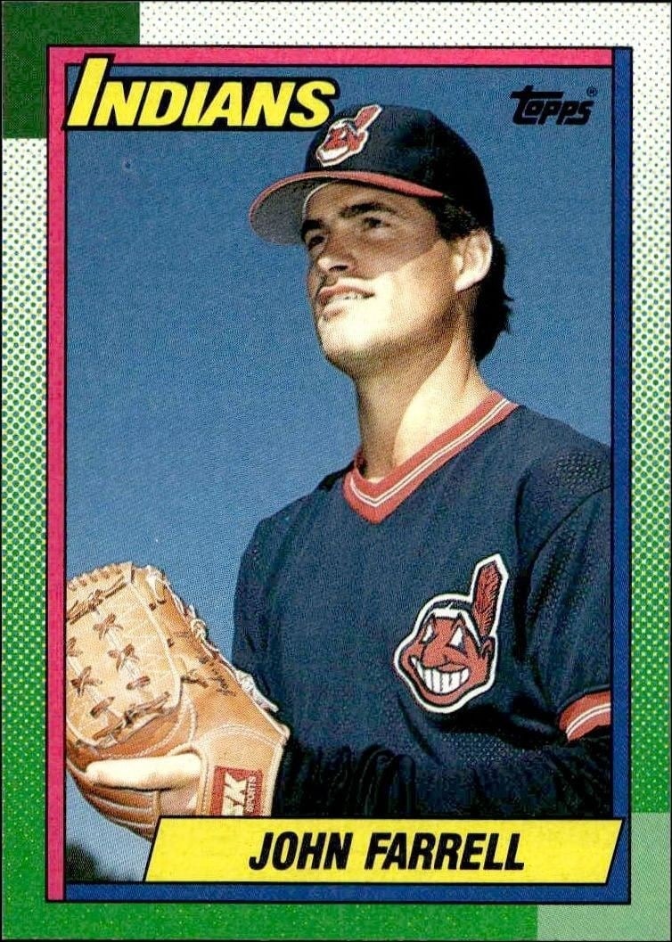 John Farrell 1990 Topps #32 Baseball Trading Card - Front 1990 Topps John Farrell #32 baseball trading card front