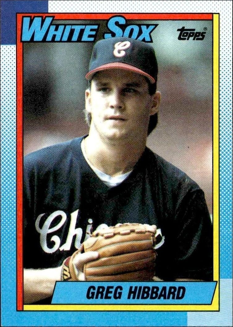 Greg Hibbard 1990 Topps #769 Baseball Trading Card - Front 1990 Topps Greg Hibbard #769 baseball trading card front