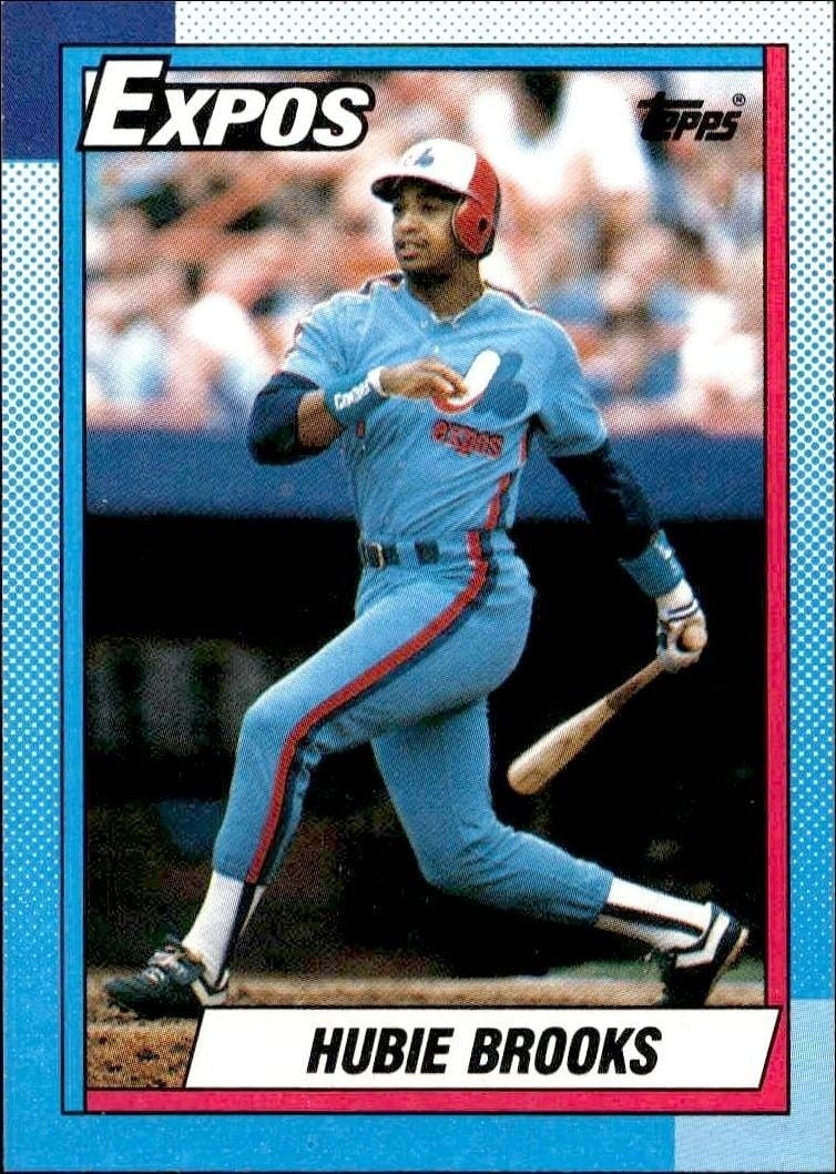 Hubie Brooks 1990 Topps #745 Baseball Trading Card - Front 1990 Topps Hubie Brooks #745 baseball trading card front