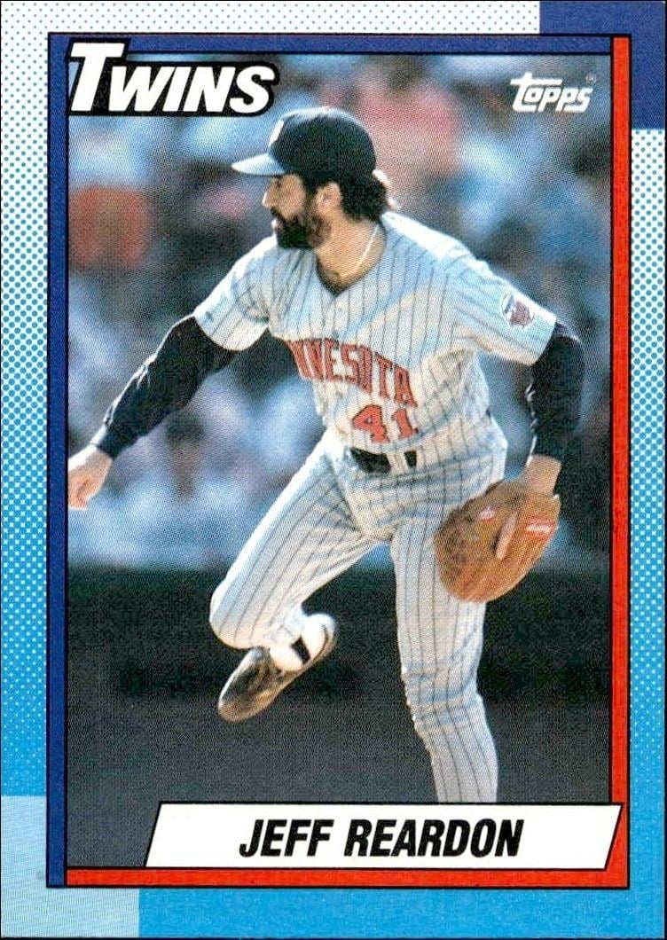 Jeff Reardon 1990 Topps #235 Baseball Trading Card - Front 1990 Topps Jeff Reardon #235 baseball trading card front