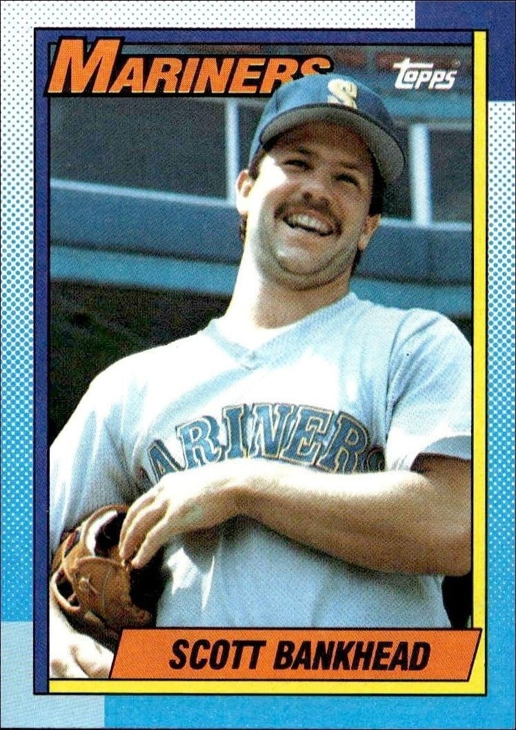 Scott Bankhead 1990 Topps #213 Baseball Trading Card - Front 1990 Topps Scott Bankhead #213 baseball trading card front