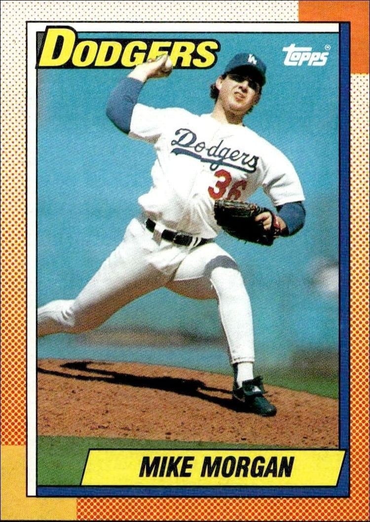 Mike Morgan 1990 Topps #367 Baseball Trading Card - Front 1990 Topps Mike Morgan #367 baseball trading card front