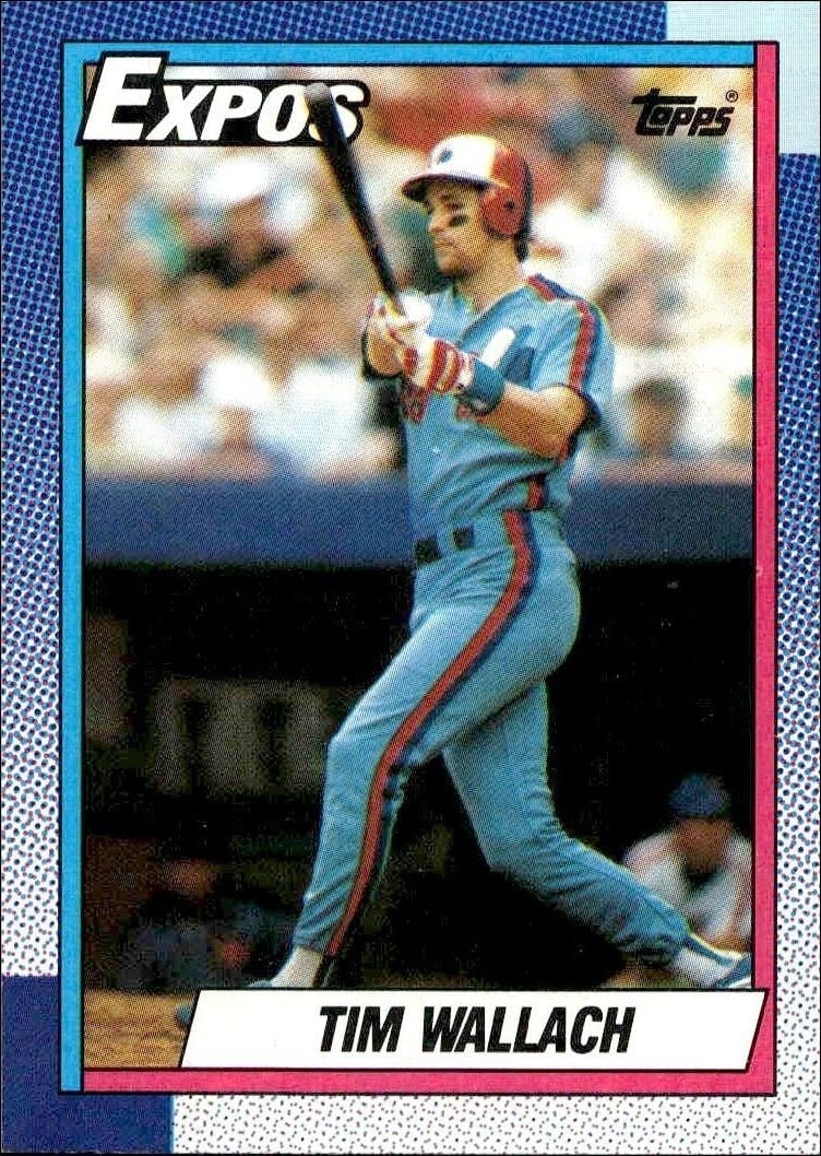 Tim Wallach 1990 Topps #370 Baseball Trading Card - Front 1990 Topps Tim Wallach #370 baseball trading card front