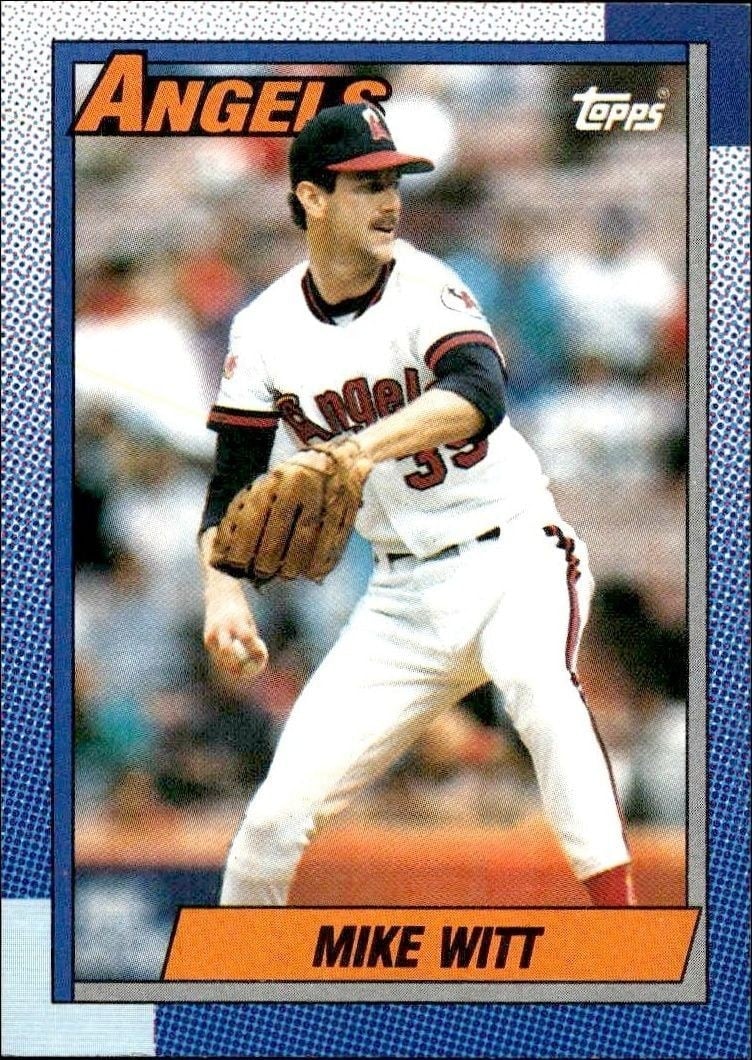 Mike Witt 1990 Topps #650 Baseball Trading Card - Front 1990 Topps Mike Witt #650 baseball trading card front