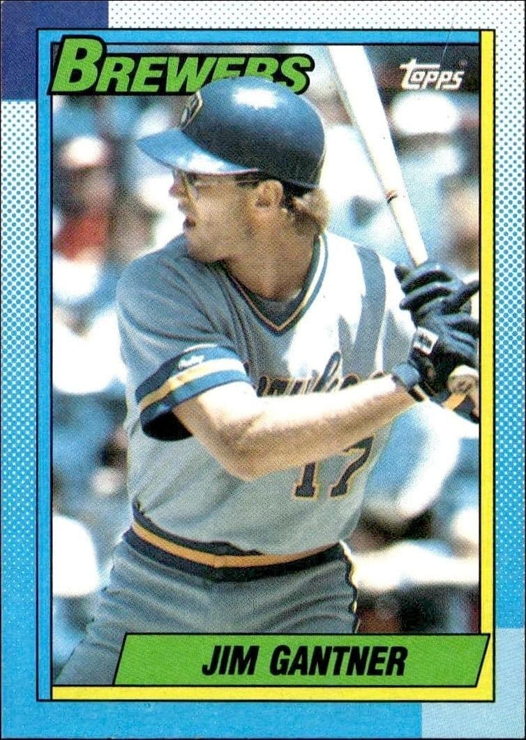 1990 Topps Jim Gantner #417 trading card