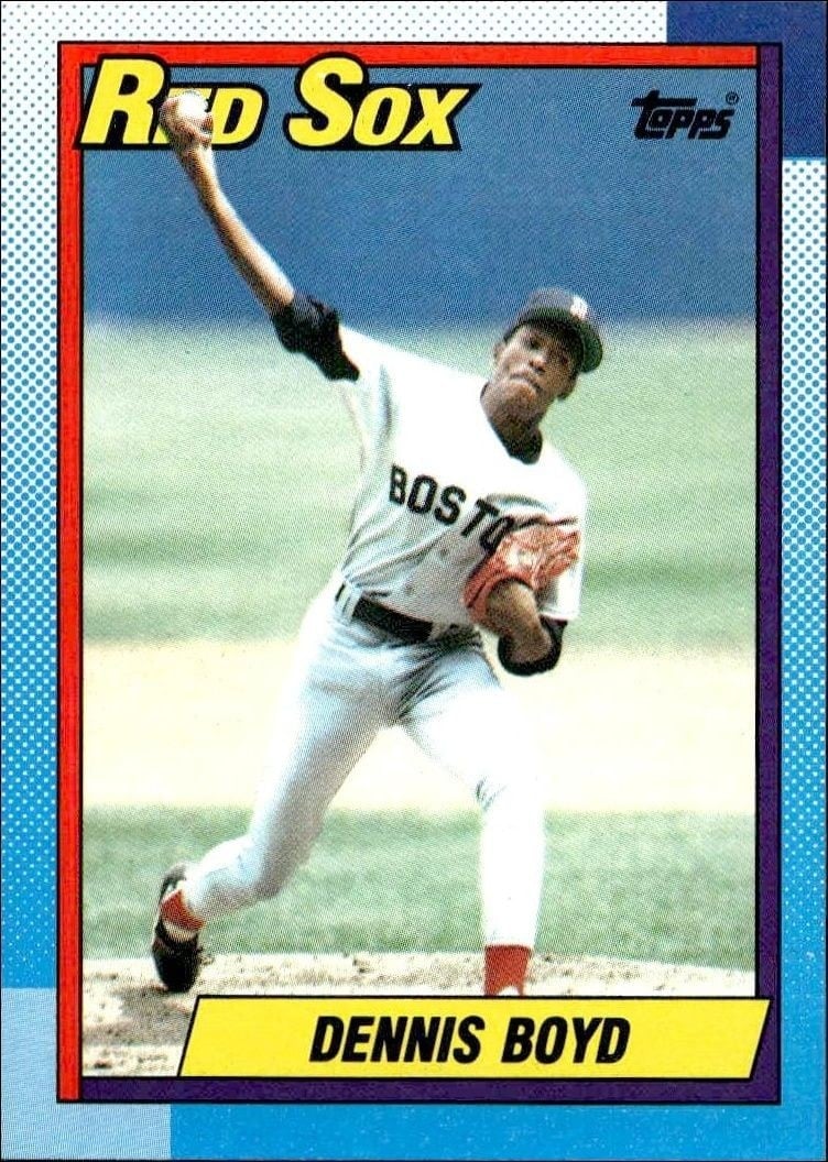 Dennis Boyd 1990 Topps #544 Baseball Trading Card - Front 1990 Topps Dennis Boyd #544 baseball trading card front