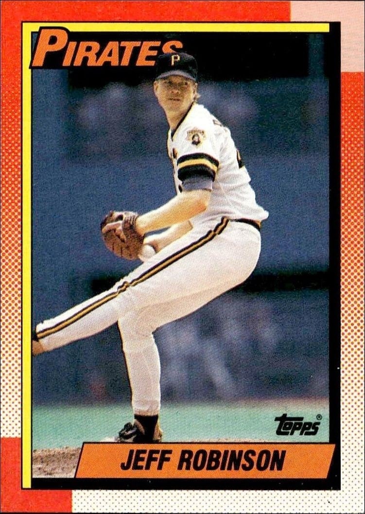 Jeff Robinson 1990 Topps #723 Baseball Trading Card - Front 1990 Topps Jeff Robinson #723 baseball trading card front