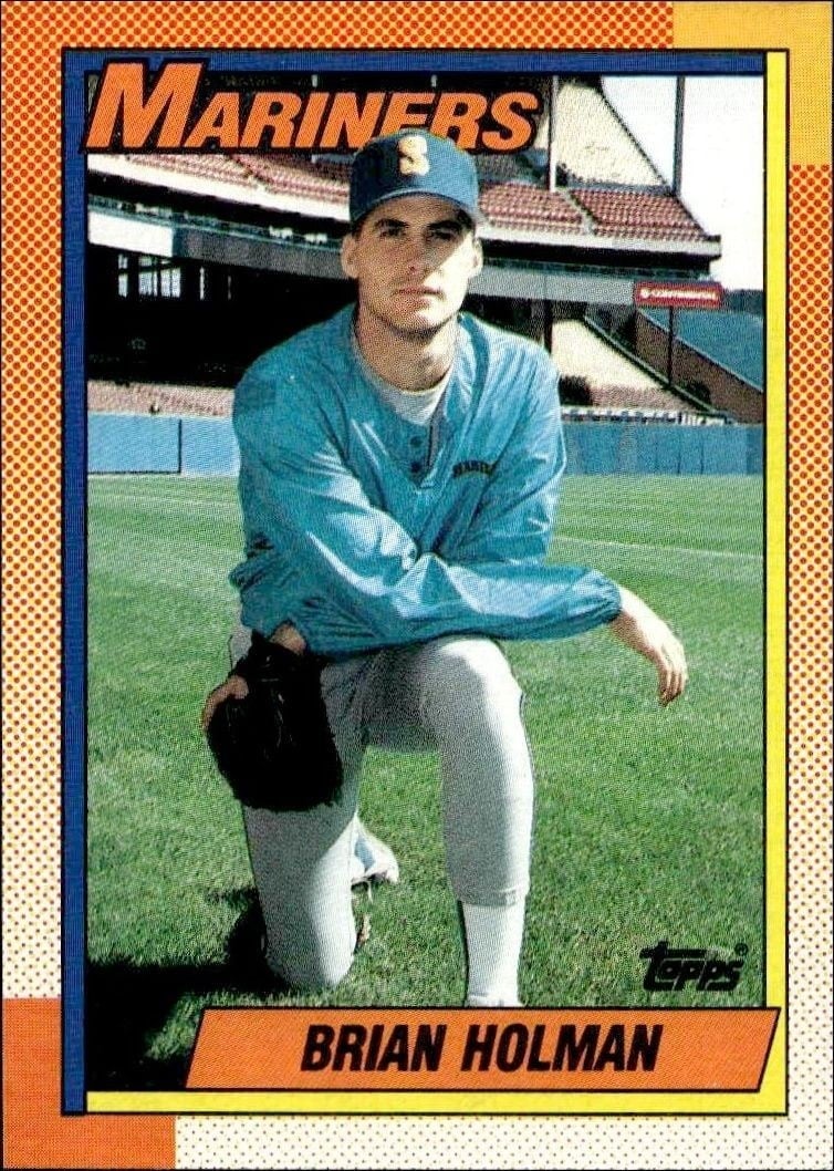 Brian Holman 1990 Topps #616 Baseball Trading Card - Front 1990 Topps Brian Holman #616 baseball trading card front
