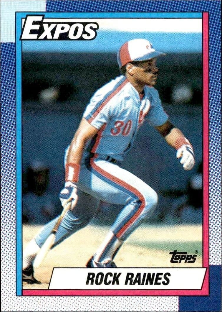 1990 Topps Rock Raines #180 trading card
