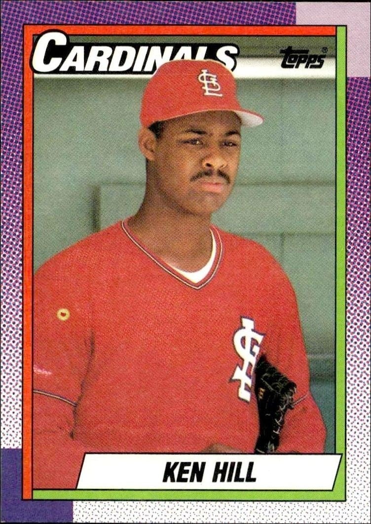 Ken Hill 1990 Topps #233 Baseball Trading Card - Front 1990 Topps Ken Hill #233 baseball trading card front