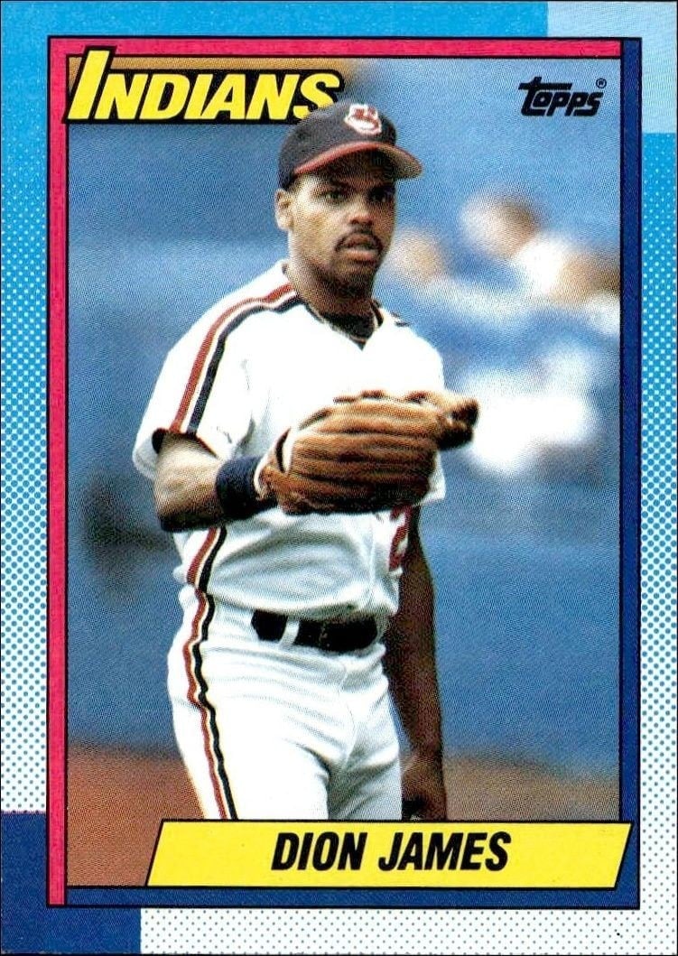Dion James 1990 Topps #319 Baseball Trading Card - Front 1990 Topps Dion James #319 baseball trading card front