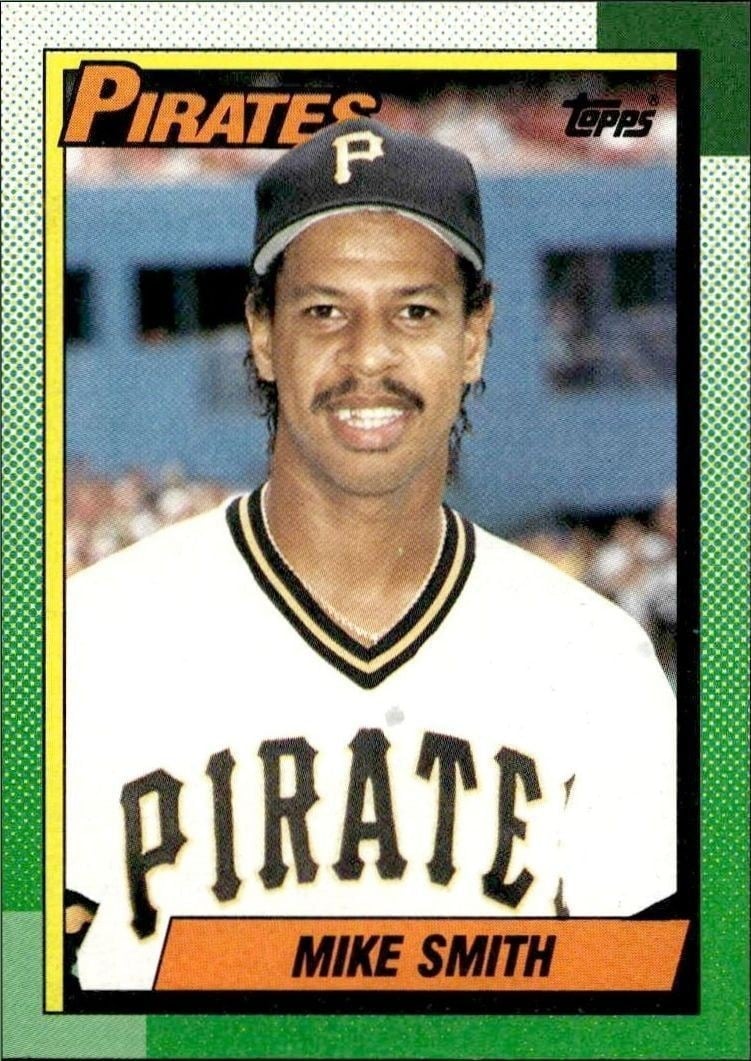 Mike Smith 1990 Topps #552 Baseball Trading Card - Front 1990 Topps Mike Smith #552 baseball trading card front