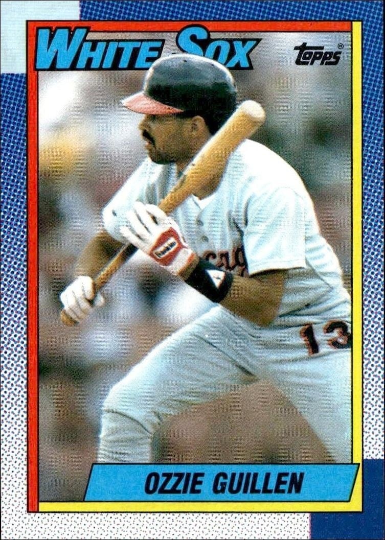 Ozzie Guillen 1990 Topps #365 Baseball Trading Card - Front 1990 Topps Ozzie Guillen #365 baseball trading card front