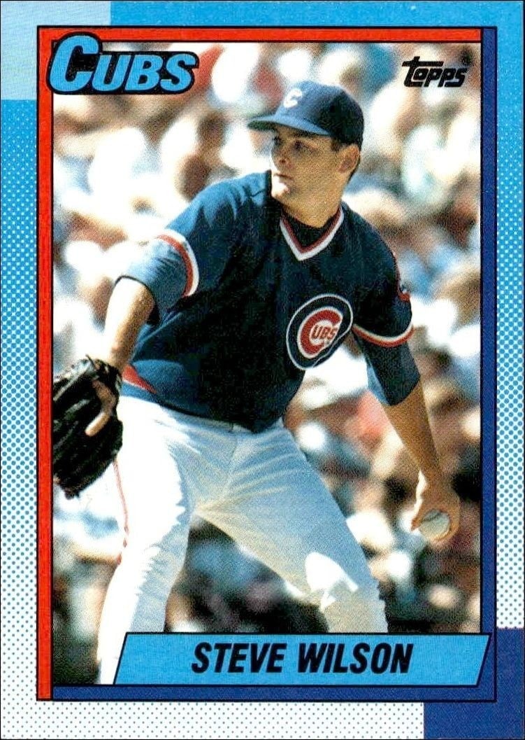 Steve Wilson 1990 Topps #741 Baseball Trading Card - Front 1990 Topps Steve Wilson #741 baseball trading card front