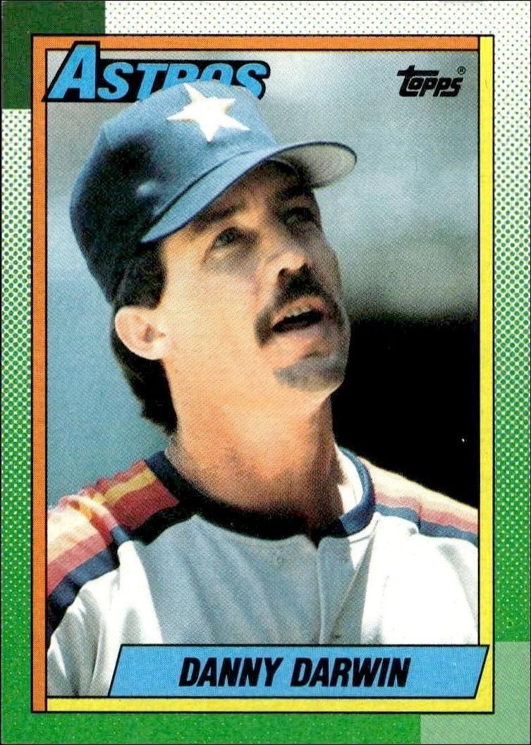 Danny Darwin 1990 Topps #64 Baseball Trading Card - Front 1990 Topps Danny Darwin #64 baseball trading card front