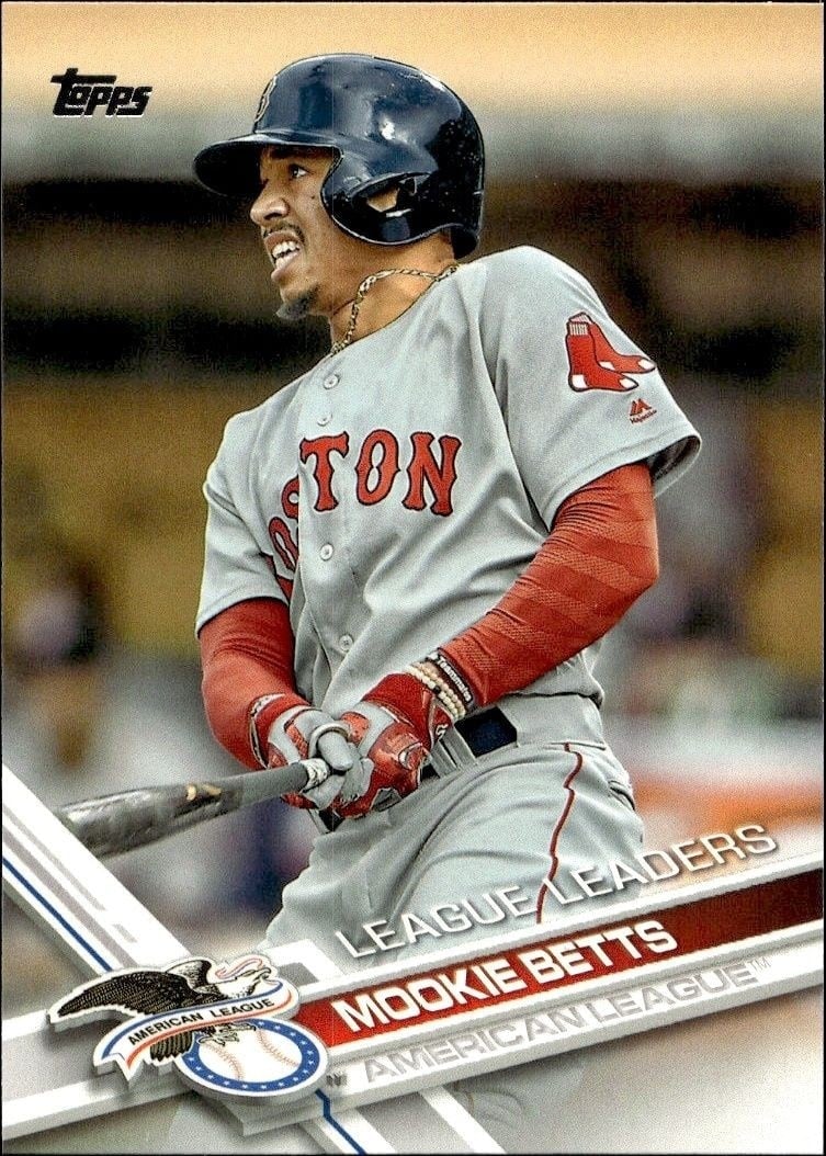 Mookie Betts 2017 Topps #242 Baseball Trading Card - Front 2017 Topps Mookie Betts #242 baseball trading card front