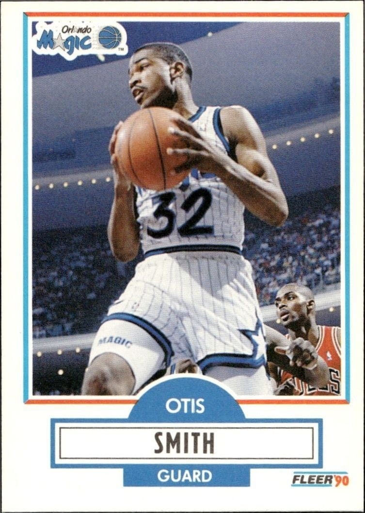 Otis Smith 1990-91 Fleer #135 Basketball Trading Card - Front 1990-91 Fleer Otis Smith #135 basketball trading card front
