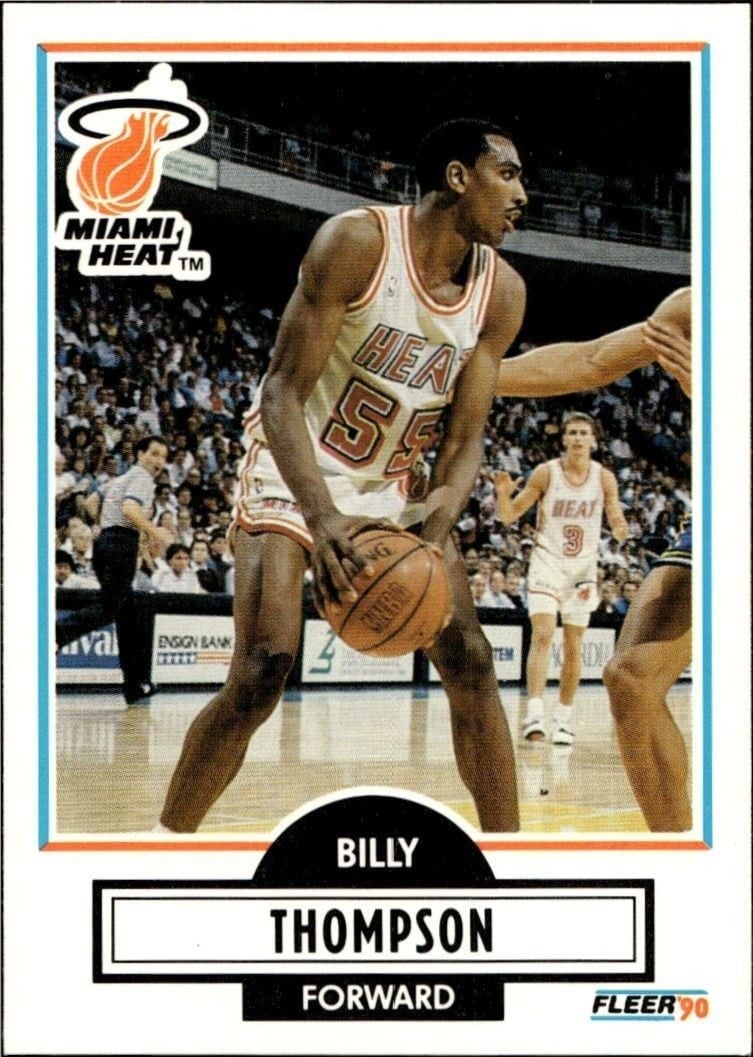 Billy Thompson 1990-91 Fleer #103 Basketball Trading Card - Front 1990-91 Fleer Billy Thompson #103 basketball trading card front