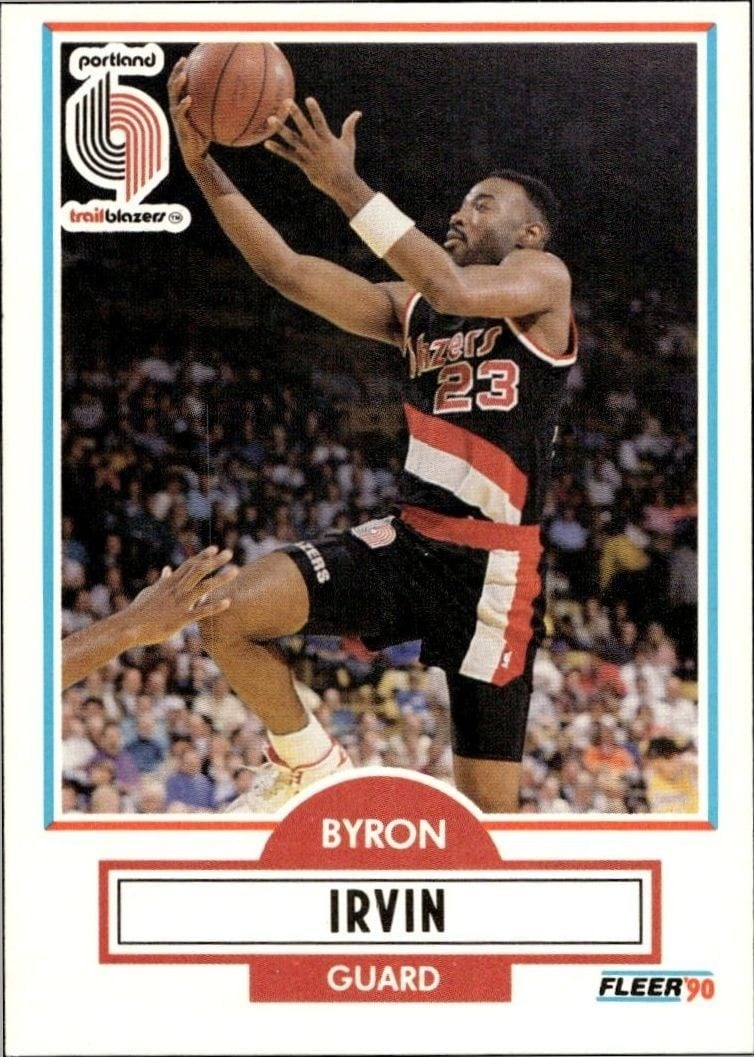 Byron Irvin 1990-91 Fleer #156 Basketball Trading Card - Front 1990-91 Fleer Byron Irvin #156 basketball trading card front