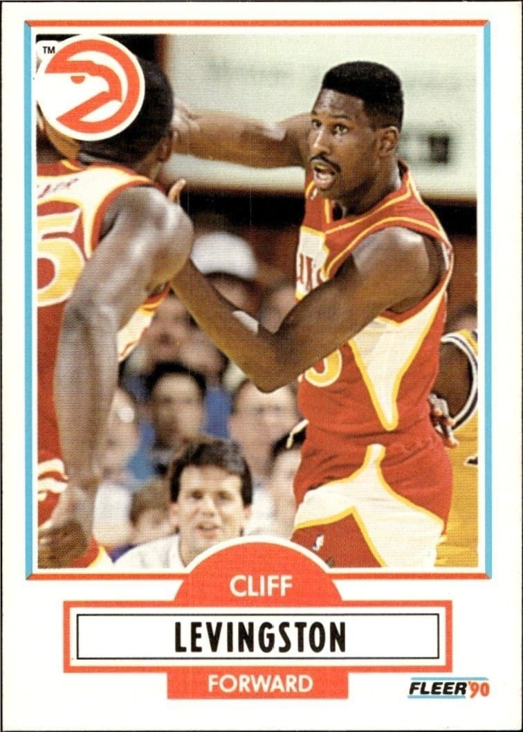 Cliff Levingston 1990-91 Fleer #2 Basketball Trading Card - Front 1990-91 Fleer Cliff Levingston #2 basketball trading card front