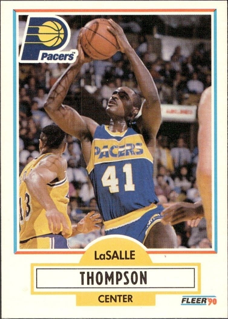LaSalle Thompson 1990-91 Fleer #83 Basketball Trading Card - Front 1990-91 Fleer LaSalle Thompson #83 basketball trading card front