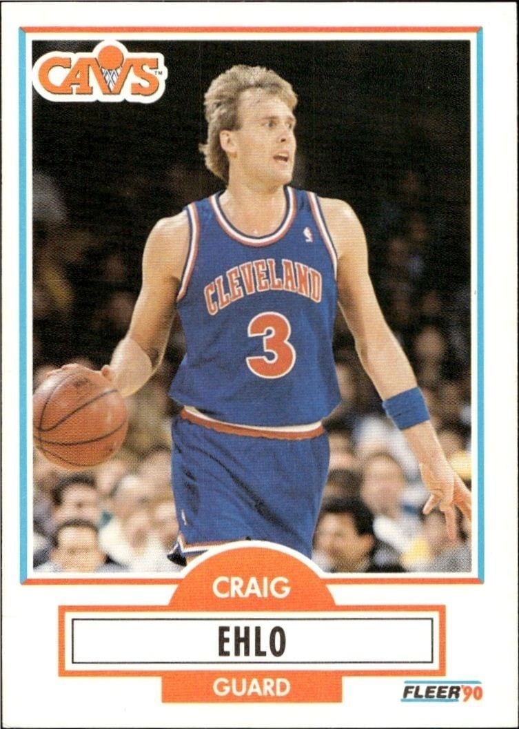 Craig Ehlo 1990-91 Fleer #32 Basketball Trading Card - Front 1990-91 Fleer Craig Ehlo #32 basketball trading card front