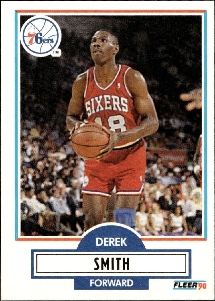 Derek Smith 1990-91 Fleer #145 Basketball Trading Card - Front 1990-91 Fleer Derek Smith #145 basketball trading card front