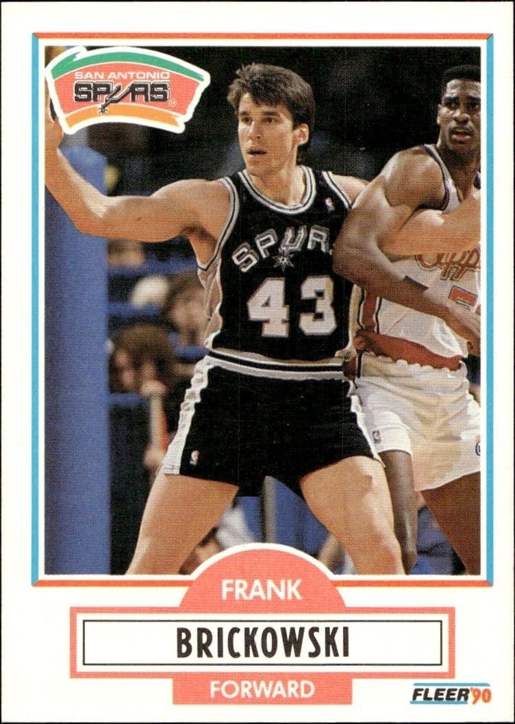 Frank Brickowski 1990-91 Fleer #169 Basketball Trading Card - Front 1990-91 Fleer Frank Brickowski #169 basketball trading card front