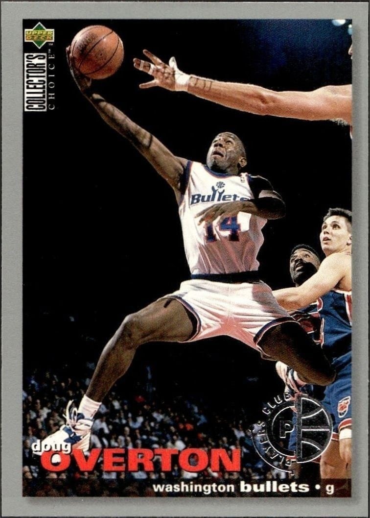 Doug Overton 1995-96 Upper Deck Collector's Choice #121 Basketball Trading Card - Front 1995-96 Upper Deck Collector's Choice Doug Overton #121 basketball trading card front