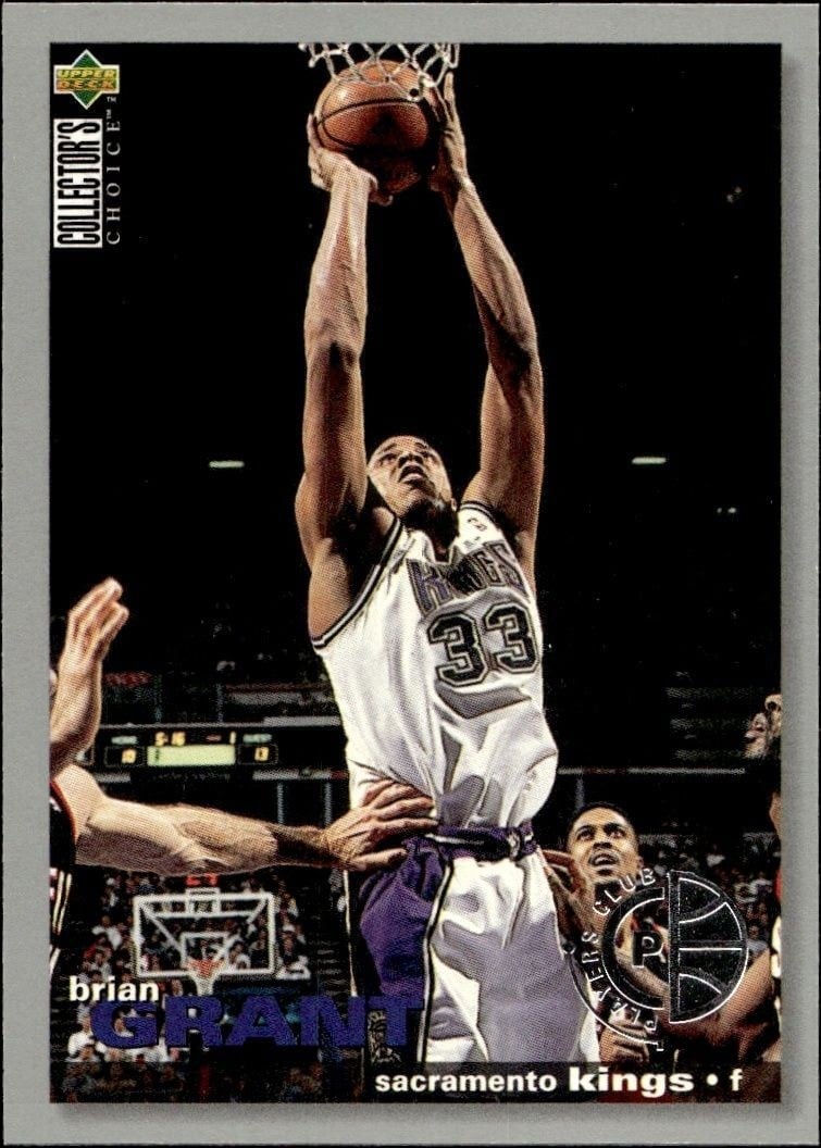 Brian Grant 1995-96 Upper Deck Collector's Choice #133 Basketball Trading Card - Front 1995-96 Upper Deck Collector's Choice Brian Grant #133 basketball trading card front