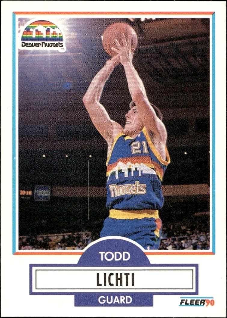 1990-91 Fleer Todd Lichti #51 trading card