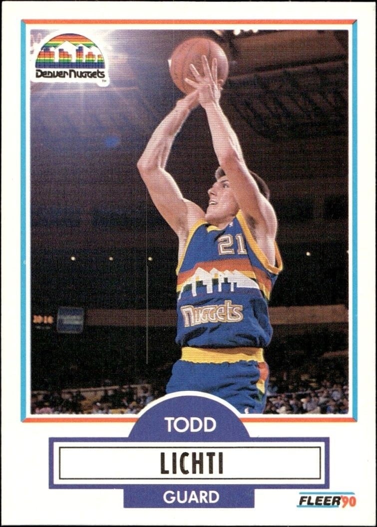 Todd Lichti 1990-91 Fleer #51 Basketball Trading Card - Front 1990-91 Fleer Todd Lichti #51 basketball trading card front