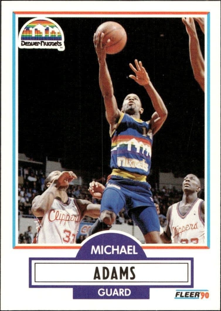 1990-91 Fleer Michael Adams #46 trading card