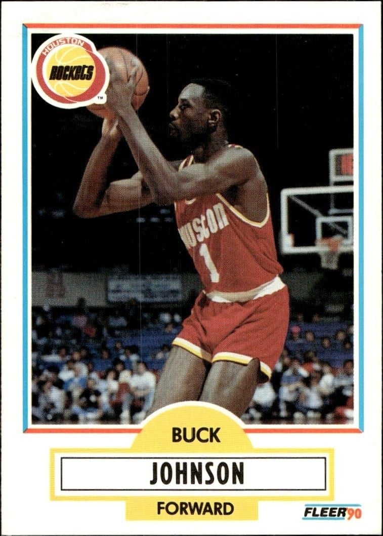 Buck Johnson 1990-91 Fleer #71 Basketball Trading Card - Front 1990-91 Fleer Buck Johnson #71 basketball trading card front