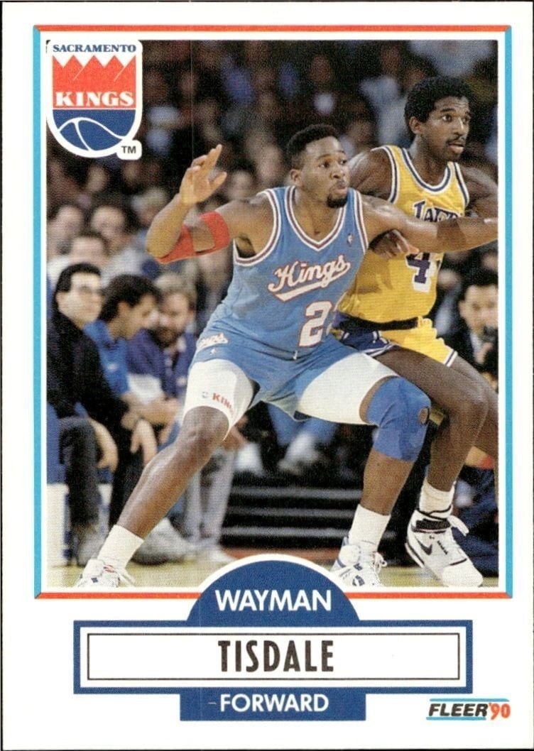 Wayman Tisdale 1990-91 Fleer #167 Basketball Trading Card - Front 1990-91 Fleer Wayman Tisdale #167 basketball trading card front