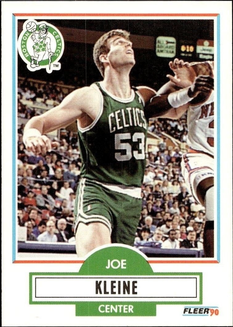 Joe Kleine 1990-91 Fleer #10 Basketball Trading Card - Front 1990-91 Fleer Joe Kleine #10 basketball trading card front