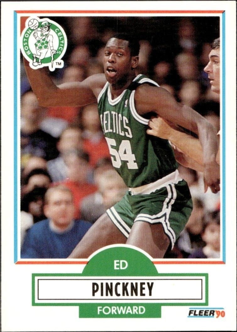 Ed Pinckney 1990-91 Fleer #15 Basketball Trading Card - Front 1990-91 Fleer Ed Pinckney #15 basketball trading card front