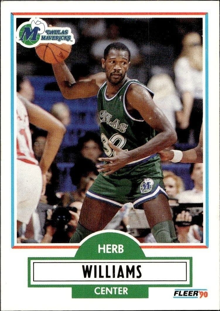 1990-91 Fleer Herb Williams #45 trading card