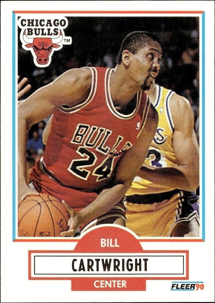 Bill Cartwright 1990-91 Fleer #23 Basketball Trading Card - Front 1990-91 Fleer Bill Cartwright #23 basketball trading card front