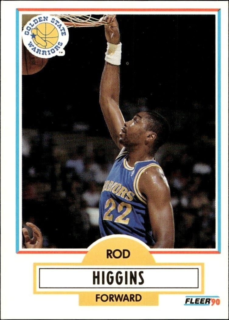 Rod Higgins 1990-91 Fleer #64 Basketball Trading Card - Front 1990-91 Fleer Rod Higgins #64 basketball trading card front