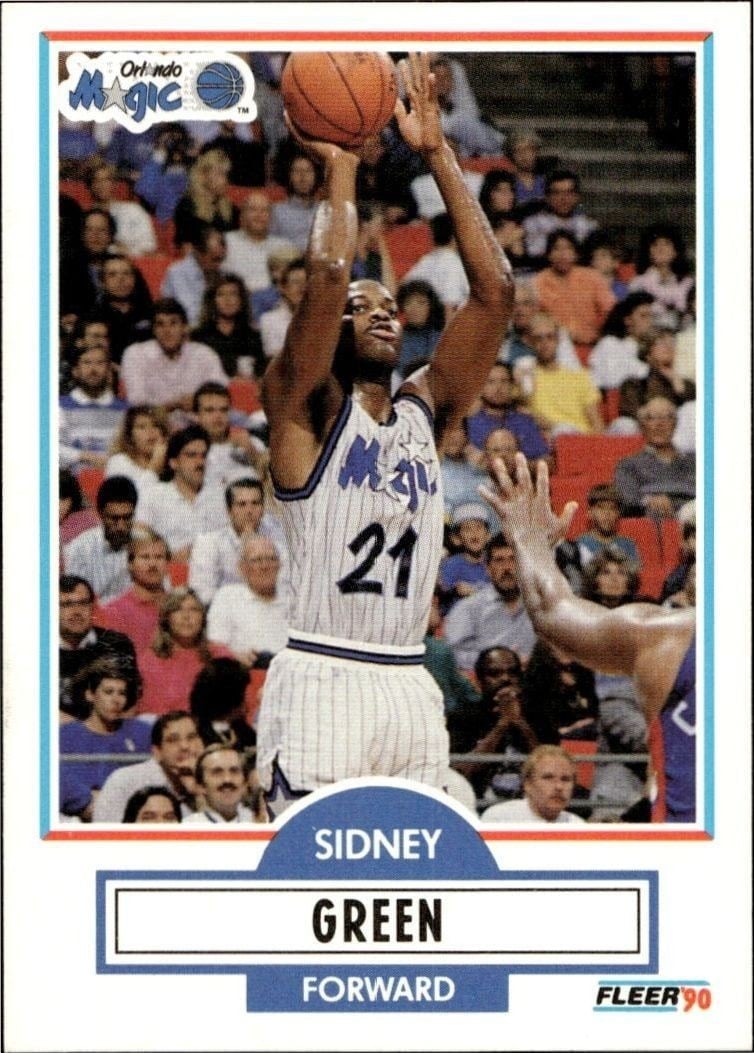 Sidney Green 1990-91 Fleer #134 Basketball Trading Card - Front 1990-91 Fleer Sidney Green #134 basketball trading card front