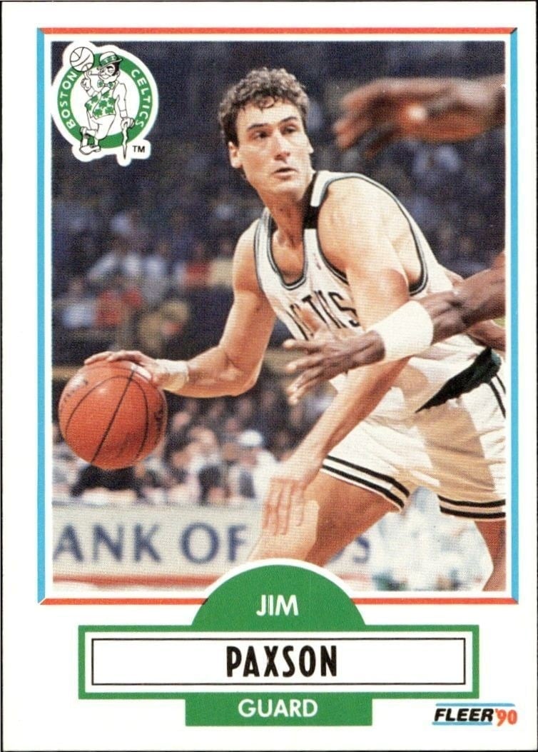 Jim Paxson 1990-91 Fleer #14 Basketball Trading Card - Front 1990-91 Fleer Jim Paxson #14 basketball trading card front