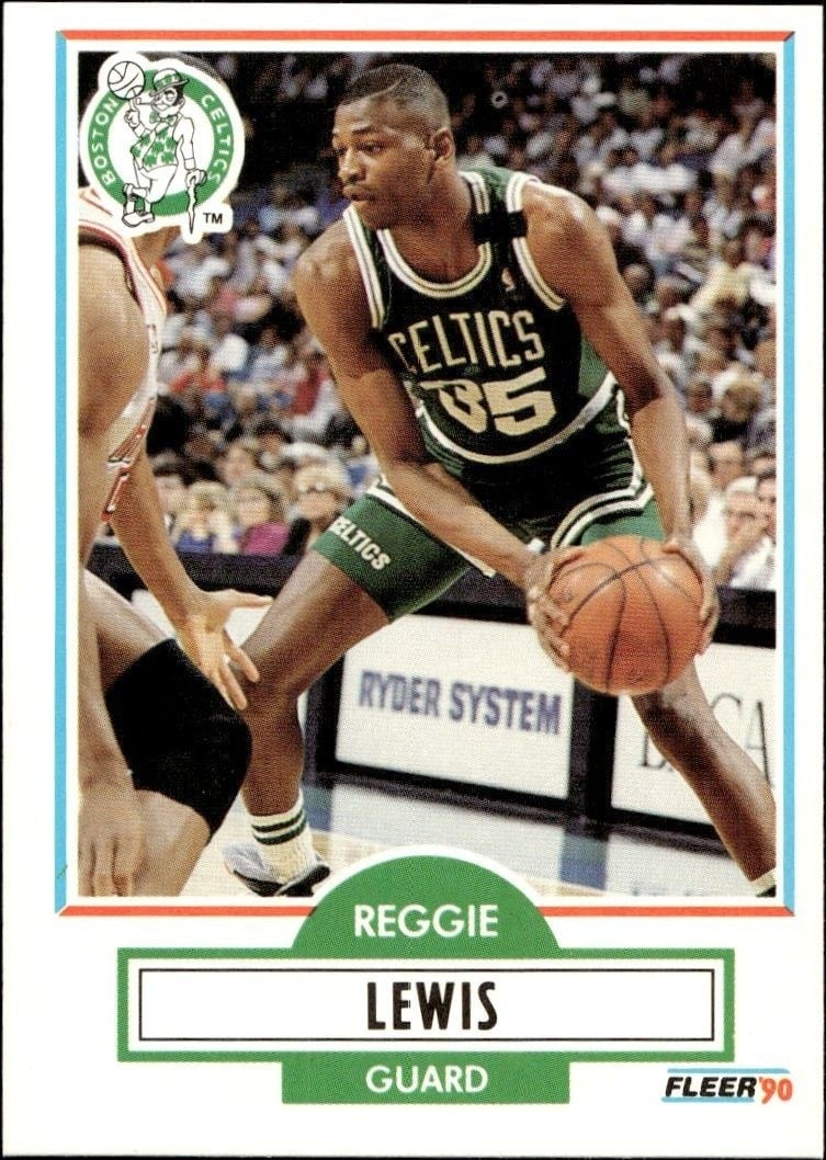 Reggie Lewis 1990-91 Fleer #11 Basketball Trading Card - Front 1990-91 Fleer Reggie Lewis #11 basketball trading card front