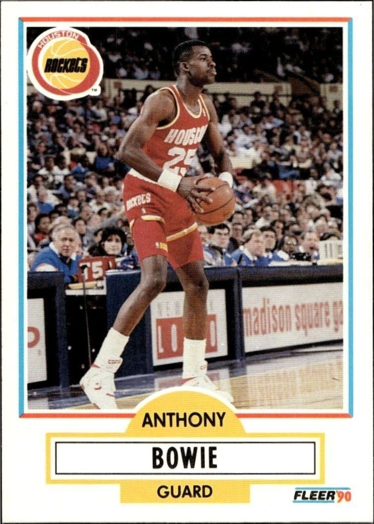 Anthony Bowie 1990-91 Fleer #69 Basketball Trading Card - Front 1990-91 Fleer Anthony Bowie #69 basketball trading card front