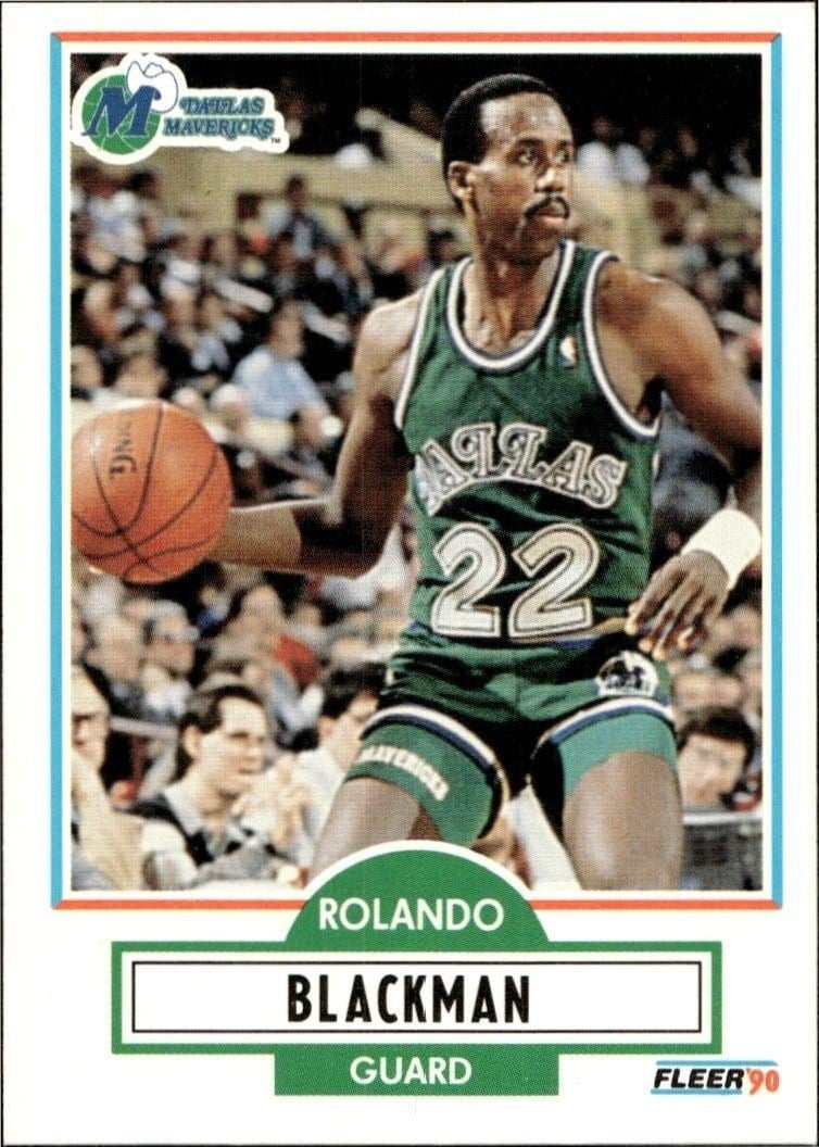 Rolando Blackman 1990-91 Fleer #38 Basketball Trading Card - Front 1990-91 Fleer Rolando Blackman #38 basketball trading card front