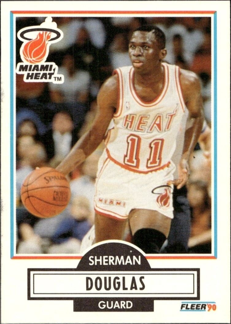 Sherman Douglas 1990-91 Fleer #98 Basketball Trading Card - Front 1990-91 Fleer Sherman Douglas #98 basketball trading card front