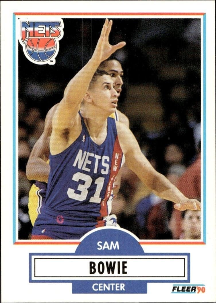 Sam Bowie 1990-91 Fleer #118 Basketball Trading Card - Front 1990-91 Fleer Sam Bowie #118 basketball trading card front