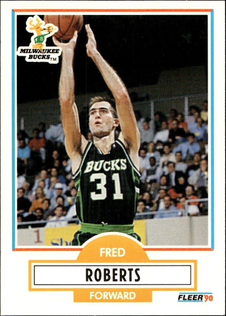 Fred Roberts 1990-91 Fleer #108 Basketball Trading Card - Front 1990-91 Fleer Fred Roberts #108 basketball trading card front